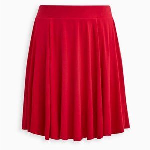 Magenta Mini Jersey Skater Skirt